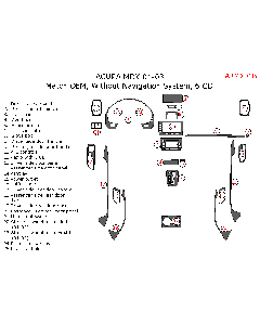 Wow Trim ® - 25 Pcs Match OEM Main Dash Kit (ARMX01B), Diagram