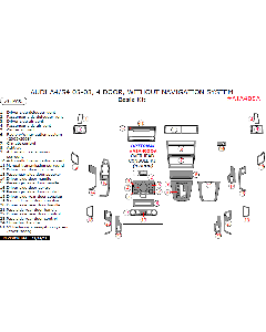 Wow Trim ® - 26 Pcs Basic Dash Kit (AIA405A), Diagram