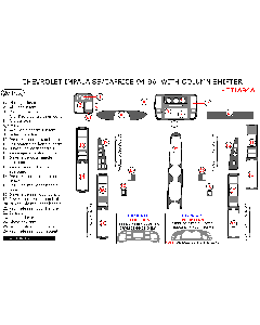 Wow Trim ® - 26 Pcs Main Dash Kit (CTIA94A), Diagram