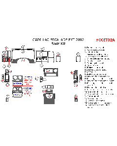 Wow Trim ® - 26 Pcs Match OEM Basic Dash Kit (CCET02A), Diagram