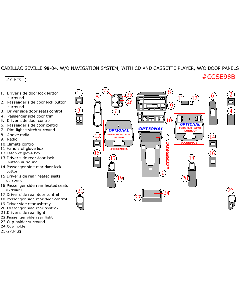 Wow Trim ® - 27 Pcs Match OEM Main Dash Kit (CCSE98B), Diagram