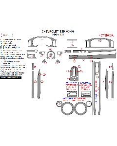 Wow Trim ® - 28 Pcs Main Dash Kit (CTSR03A), Diagram