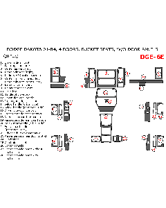 Wow Trim ® - 28 Pcs Main Dash Kit (DGE-6E)