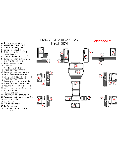 Wow Trim ® - 28 Pcs Match OEM Main Dash Kit (DEDO01E), Diagram