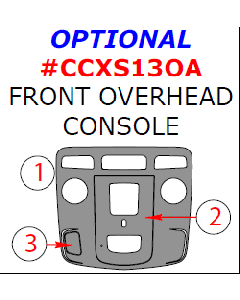 Wow Trim ® - 3 Pcs Match OEM Optional Front Overhead Console Kit (CCXS13OA)
