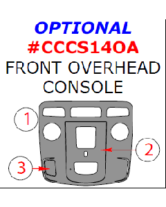 Wow Trim ® - 3 Pcs Optional Front Overhead Console Kit (CCCS14OA), Diagram
