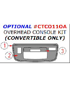 Wow Trim ® - 3 Pcs Optional Overhead Console Kit (CTCO11OA)