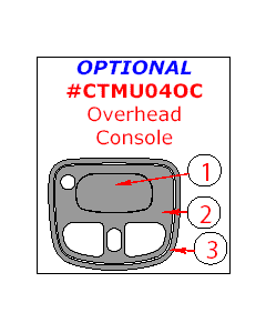 Wow Trim ® - 3 Pcs Optional Overhead Console Kit (CTMU04OC), Diagram