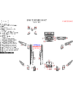 Wow Trim ® - 31 Pcs Basic Dash Kit (BW5S04B), Diagram