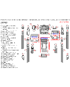 Wow Trim ® - 31 Pcs Match OEM Main Dash Kit (CCSE98C), Diagram
