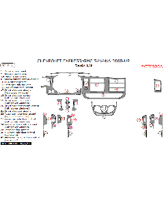 Wow Trim ® - 32 Pcs Basic Dash Kit (CTES08A), Diagram