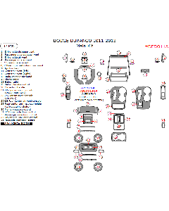 Wow Trim ® - 32 Pcs Main Dash Kit (DEDO11A), Diagram