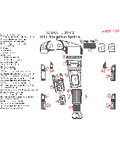Wow Trim ® - 32 Pcs Match OEM Main Dash Kit (ARTL99B), Diagram