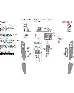 Wow Trim ® - 33 Pcs Full Dash Kit (CTMC06B), Diagram