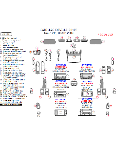 Wow Trim ® - 33 Pcs Match OEM Basic Dash Kit (CCDE00A), Diagram