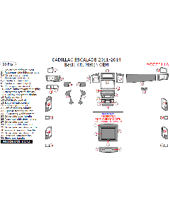 Wow Trim ® - 33 Pcs Match OEM Basic Dash Kit (CCEE11A), Diagram