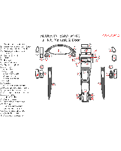 Wow Trim ® - 34 Pcs Full Dash Kit (ARIA94D), Diagram