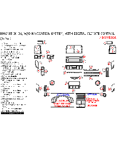 Wow Trim ® - 34 Pcs Main Dash Kit (BWX500A), Diagram