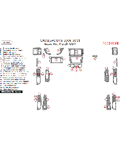Wow Trim ® - 34 Pcs Match OEM Basic Dash Kit (CCDS06B), Diagram