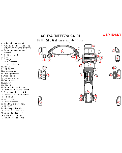 Wow Trim ® - 35 Pcs Full Dash Kit (ARIA94G), Diagram