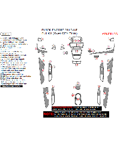 Wow Trim ® - 35 Pcs Full Dash Kit Cover OEM Trim (BKER13B), Diagram