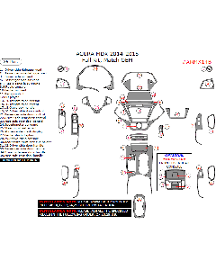 Wow Trim ® - 35 Pcs Match OEM Full Dash Kit (ARMX14B), Diagram