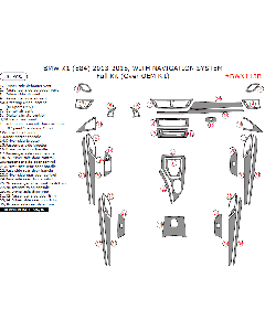 Wow Trim ® - 36 Pcs Cover OEM Full Dash Kit (BWX113B)