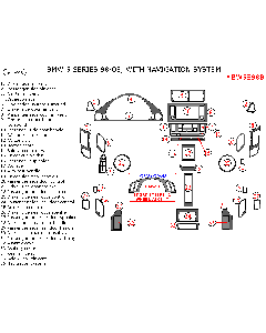 Wow Trim ® - 36 Pcs Main Dash Kit (BW5S98B)