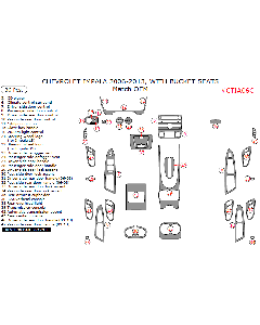 Wow Trim ® - 36 Pcs Match OEM Full Dash Kit (CTIA06C), Diagram