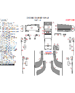 Wow Trim ® - 37 Pcs Full Dash Kit (DEJY09B), Diagram