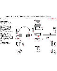 Wow Trim ® - 37 Pcs Full Dash Kit (E-HACV02B), Diagram