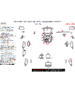 Wow Trim ® - 37 Pcs Main Dash Kit (CR2015B), Diagram