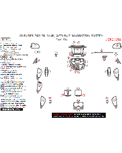 Wow Trim ® - 38 Pcs Main Dash Kit (CR2015A), Diagram
