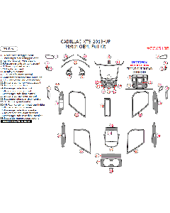 Wow Trim ® - 38 Pcs Match OEM Full Dash Kit (CCXS13B), Diagram