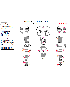 Wow Trim ® - 39 Pcs Full Dash Kit (B-HAGW01B), Diagram