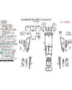 Wow Trim ® - 39 Pcs Full Dash Kit (CTEX10B)