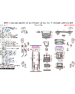 Wow Trim ® - 39 Pcs Main Dash Kit (BW3S06B), Diagram