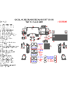 Wow Trim ® - 39 Pcs Match OEM Full Dash Kit (CCEE03B), Diagram