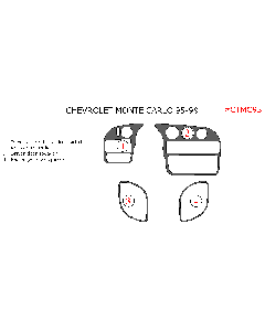Wow Trim ® - 4 Pcs Basic Dash Kit (CTMC95A), Diagram