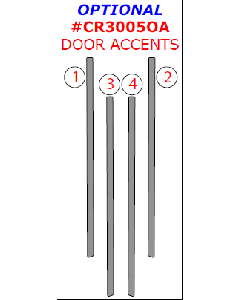 Wow Trim ® - 4 Pcs Optional Chrome Door Accents (CR3005OA)