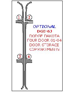 Wow Trim ® - 4 Pcs Optional Door Compartment Accents Kit (DGE-6J)