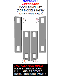 Wow Trim ® - 4 Pcs Optional Door Panel Kit (CTCC84OB)