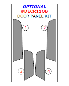 Wow Trim ® - 4 Pcs Optional Door Panel Kit (DECR11OB)
