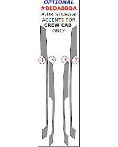 Wow Trim ® - 4 Pcs Optional Door Storage Accents Kit (DEDA08OA), Diagram