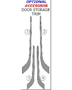 Wow Trim ® - 4 Pcs Optional Door Storage Trim (CCCS08OB), Diagram