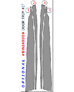 Wow Trim ® - 4 Pcs Optional Door Trim Kit (BWZ403OA), Diagram