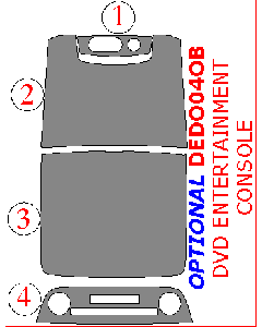 Wow Trim ® - 4 Pcs Optional DVD Entertainment Console Kit (DEDO04OB), Diagram