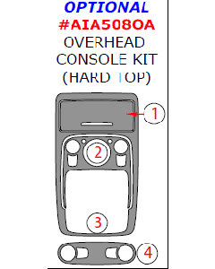 Wow Trim ® - 4 Pcs Optional Overhead Console Kit (AIA508OA)