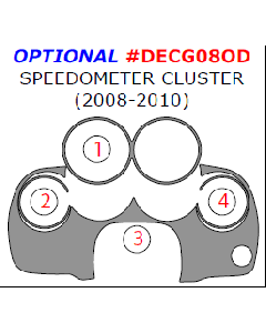Wow Trim ® - 4 Pcs Optional Speedometer Cluster Kit (DECG08OD)