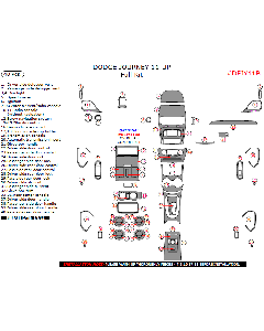 Wow Trim ® - 40 Pcs Full Dash Kit (DEJY11B), Diagram